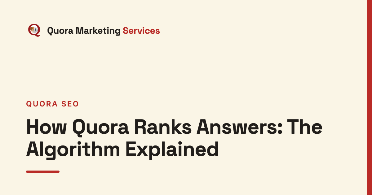 How Quora Ranks Answers: The Algorithm Explained