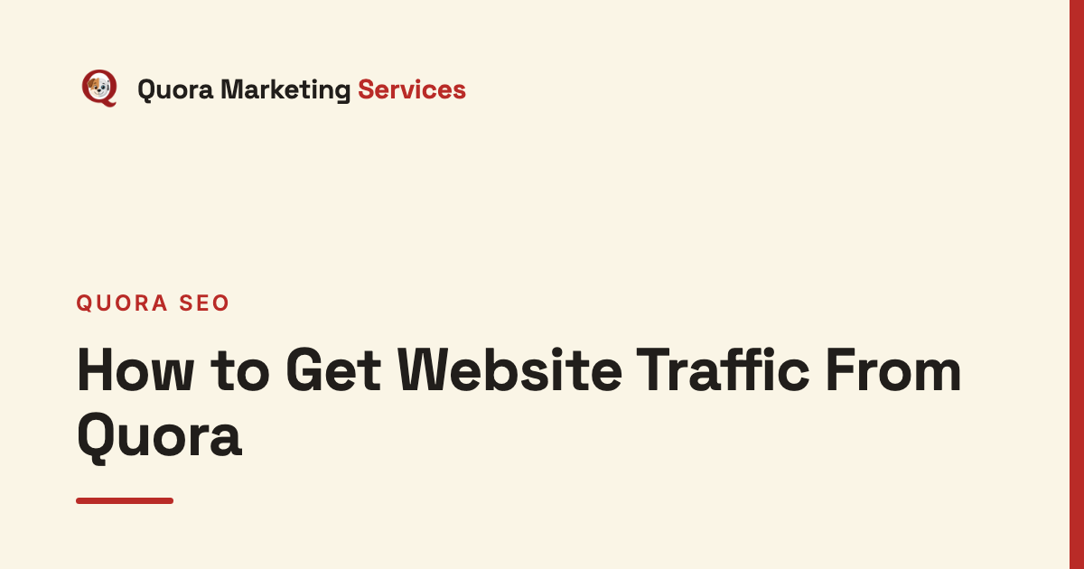 How to Get Website Traffic From Quora