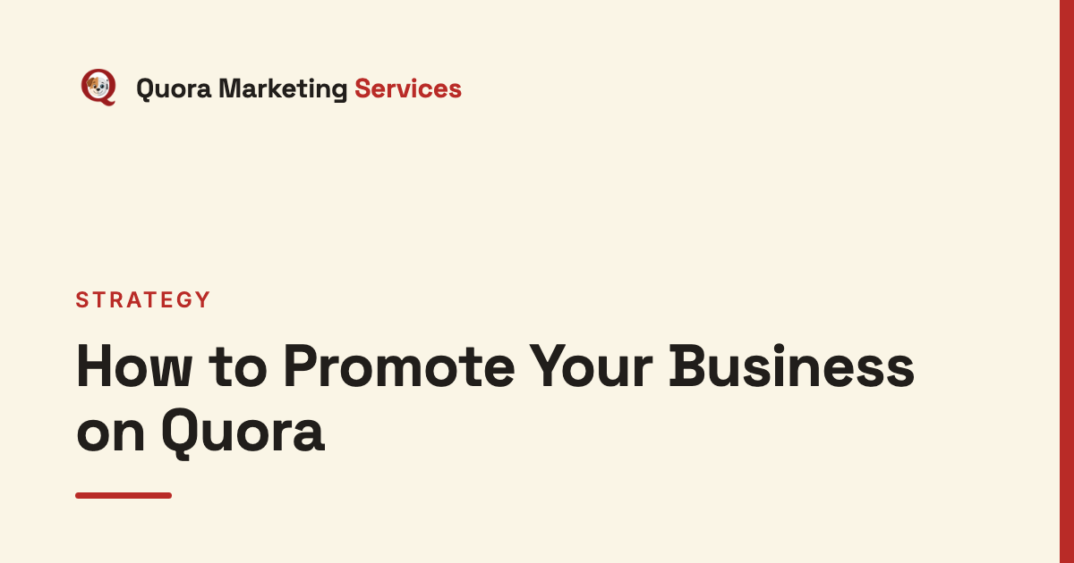 How to Promote Your Business on Quora