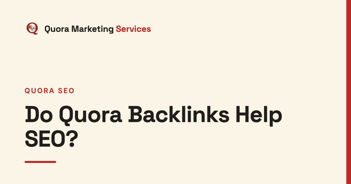 Do Quora Backlinks Help SEO?