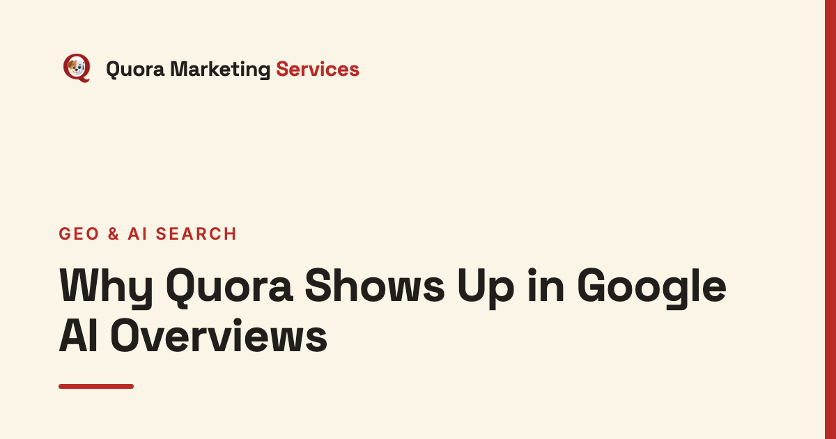 Why Quora Shows Up in Google AI Overviews