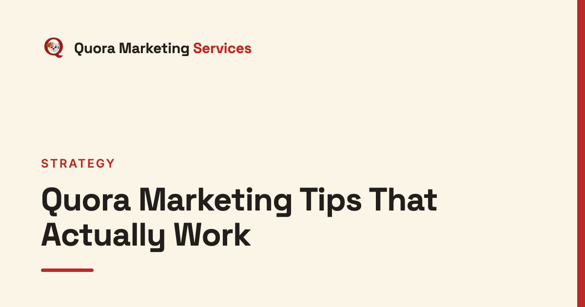 Quora Marketing Tips That Actually Work