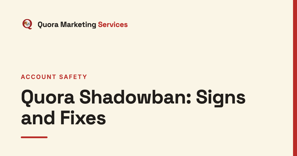 Quora Shadowban: Signs and Fixes