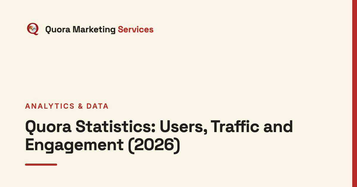Quora Statistics: Users, Traffic and Engagement (2026)